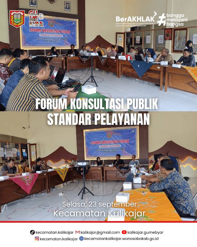 Forum Konsultasi Publik Standar Pelayanan Kecamatan Kalikajar Tahun 2025